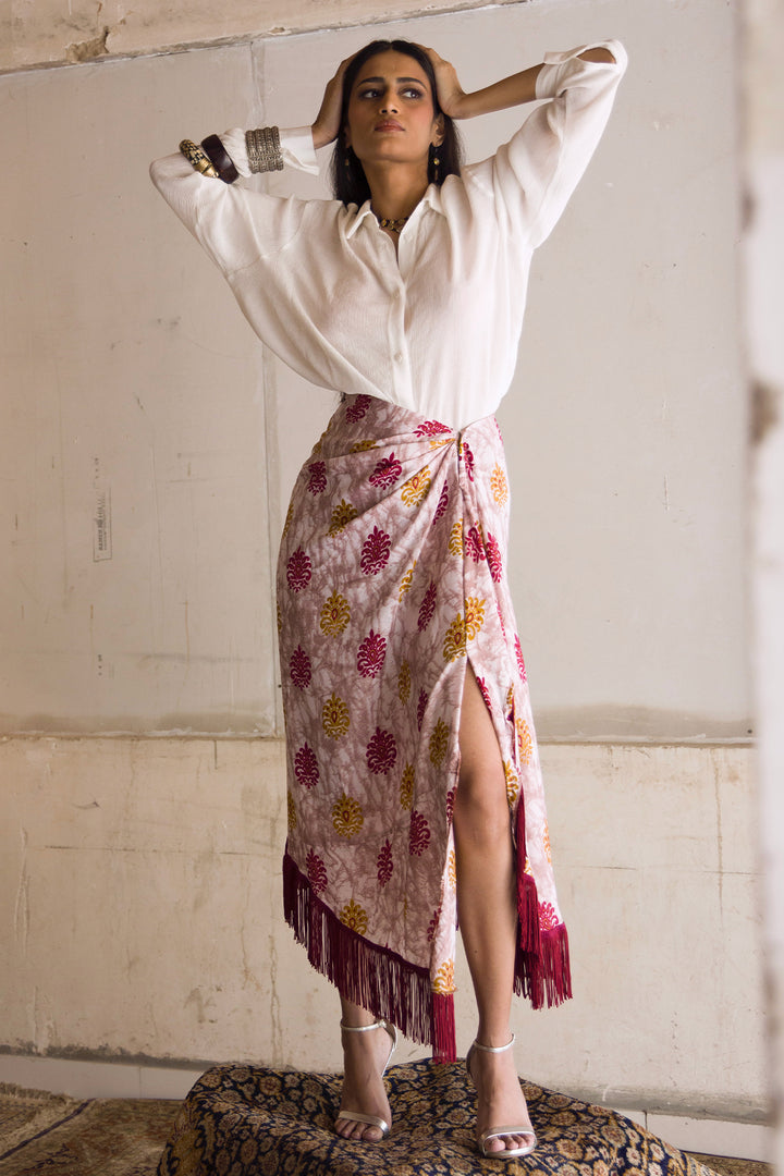 Mauve Wrap Around Skirt