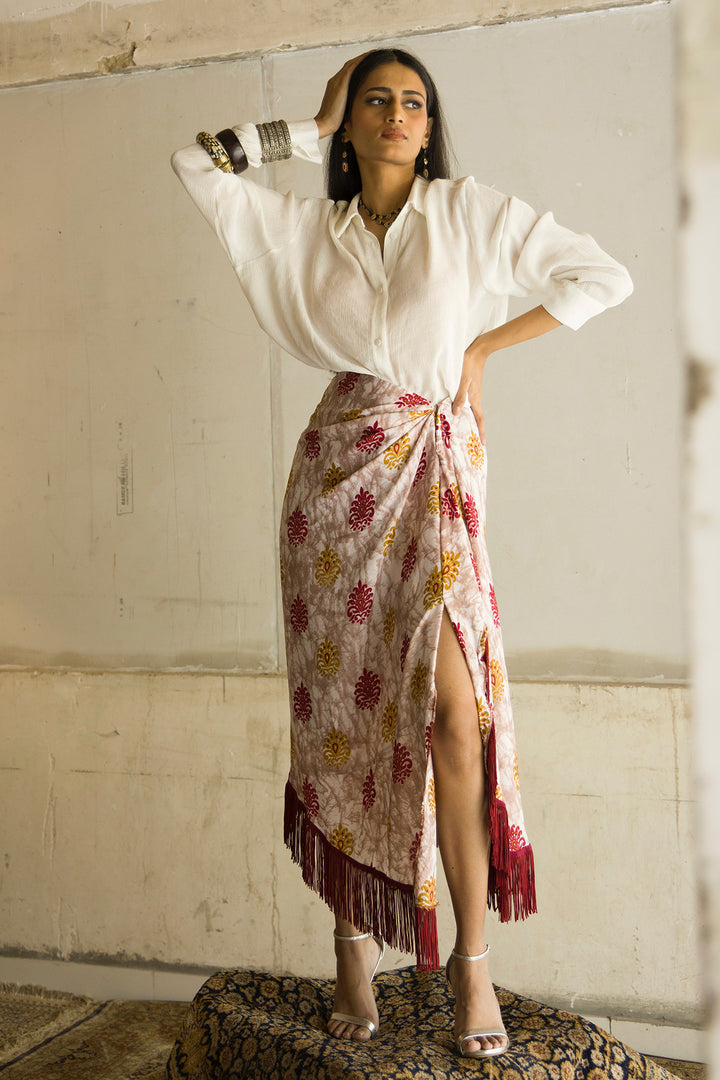 Mauve Wrap Around Skirt