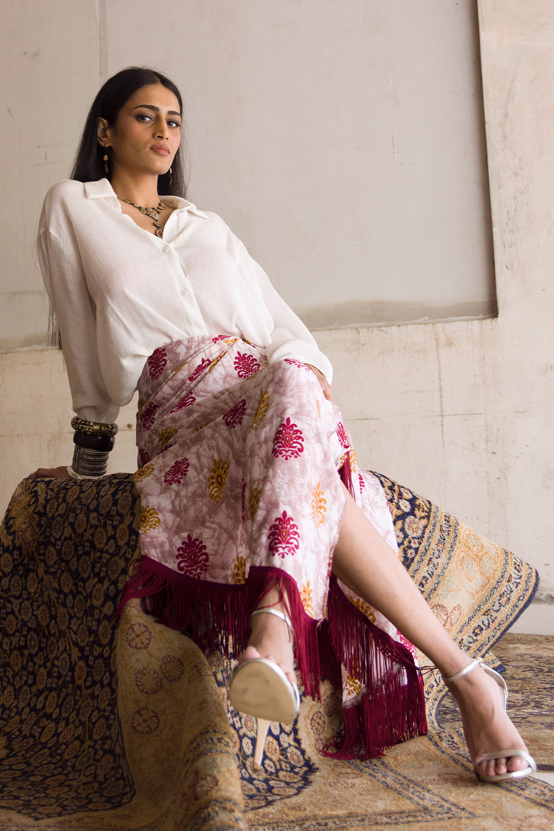 Mauve Wrap Around Skirt